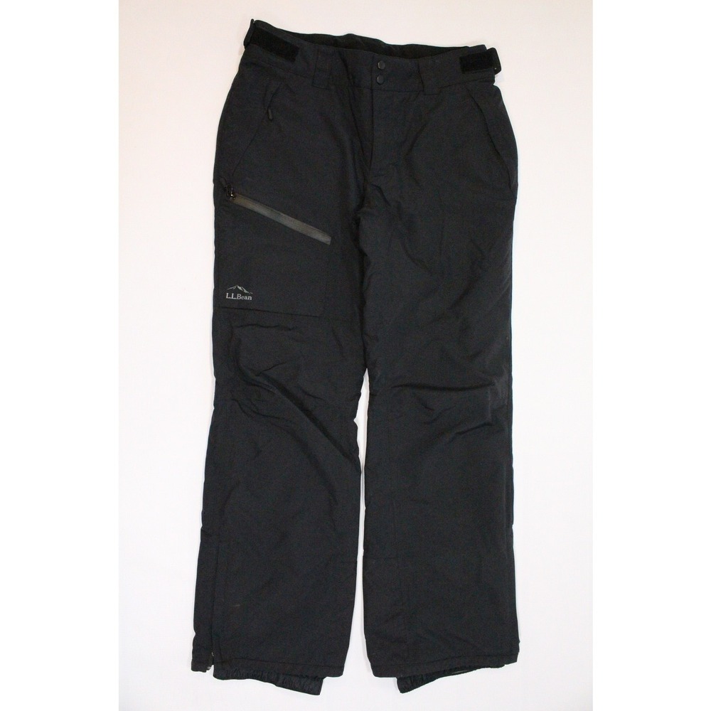 LL Bean Men Wildcat Insulated Snow Pants Black Primaloft Ski Snowboard M Reg